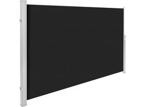 4260397658857 - tectake® Aluminium Seitenmarkise ausziehbar mit Aufrollmechanismus - 160 x 300 cm schwarz