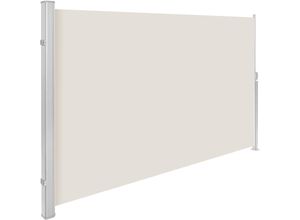 4260397658925 - tectake® Aluminium Seitenmarkise ausziehbar mit Aufrollmechanismus - 200 x 300 cm beige