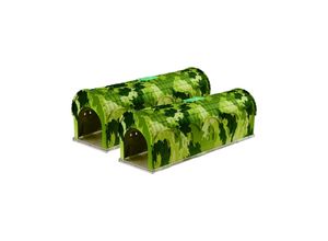 4260397841761 - RatzFatz® 2er-Set Premium Mausefalle Lebend Lebendfalle Wiederverwendbar Camouflage Außen und Innen Innovativer Mechanismus Modell Rambo MBC-02
