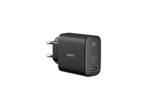 4260397843819 - AUKEY PA-F3S-Bla Schnell Ladegerät Mix 32W Dual-Port Stecker Leistung Schwarz