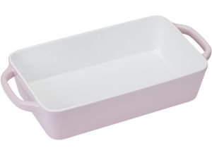 4260403578360 - Auflaufform RESTO KITCHENWARE Fornax Backform Groß Hoher Rand Lasagneform Antihaftbeschichtet rosa B19cm L315cm T64cm Keramik Auflaufformen Rechteckig aus Keramik rosa in 2 Größen für Brot Lasagne Brownie