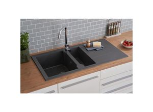 4260407691669 - Granitverbundspüle Alinéo 100 x 50 cm Granitspüle Granit Spülbecken - Respekta