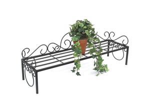 4260407935084 - Dandibo - Blumenregal Metall Schwarz 75 cm Blumenständer Mi Blumenbank Blumentreppe Pflanzentreppe Blumenhocker Pflanzenständer