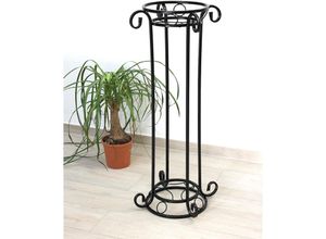 4260407935350 - Blumensäule Metall Schwarz 97 cm Blumenständer KW042 Blumenhocker Pflanzenständer Pflanzensäule - Dandibo