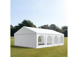 4260409146181 - PRO 6x8m Partyzelt PVC-Plane weiß mit Bodenrahmen - (7308)