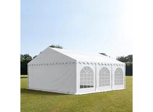 4260409146211 - PRO 6x6m Partyzelt PVC-Plane weiß mit Bodenrahmen - (7311)