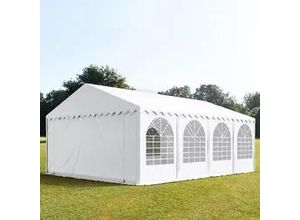 4260409146808 - PRO 5x8m Partyzelt PVC-Plane weiß mit Bodenrahmen - (7842)