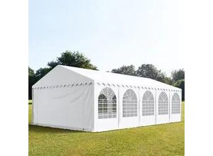 4260409146815 - PRO 5x10m Partyzelt PVC-Plane weiß mit Bodenrahmen - (7843)