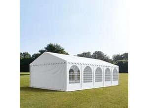 4260409147447 - PRO 6x10m Partyzelt PVC-Plane weiß mit Bodenrahmen - (7538BL)