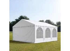 4260409147966 - PRO 5x6m Partyzelt PVC-Plane weiß mit Bodenrahmen - (7676BL)