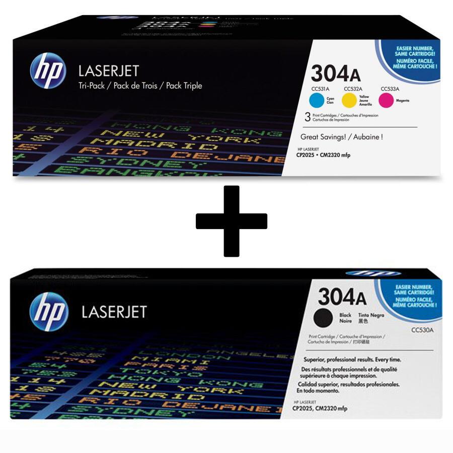 4260413987084 - HP Original 304A Toner 4er Set schwarz cyan magenta gelb