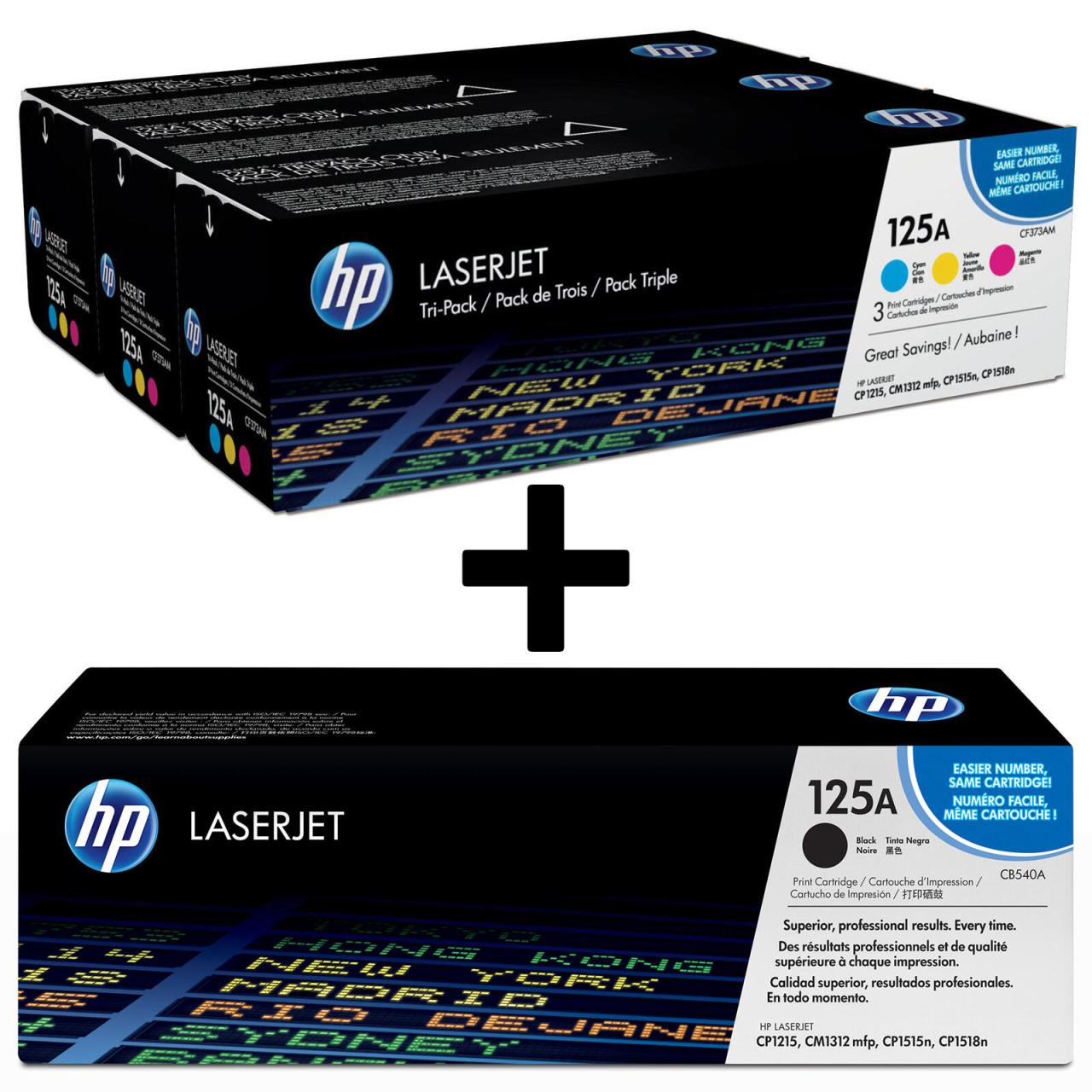 4260413987107 - HP Original 125A Toner 4er Set schwarz  cyan magenta gelb