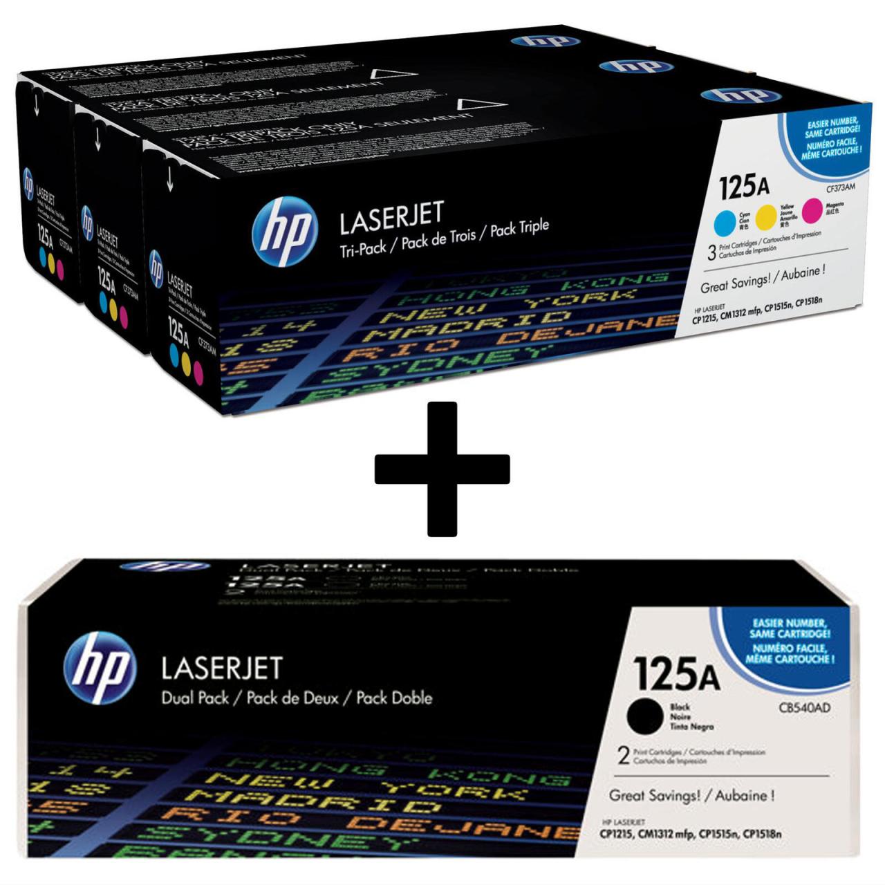 4260413987114 - HP Original 125A Toner 5er Set schwarz (2) cyan magenta gelb