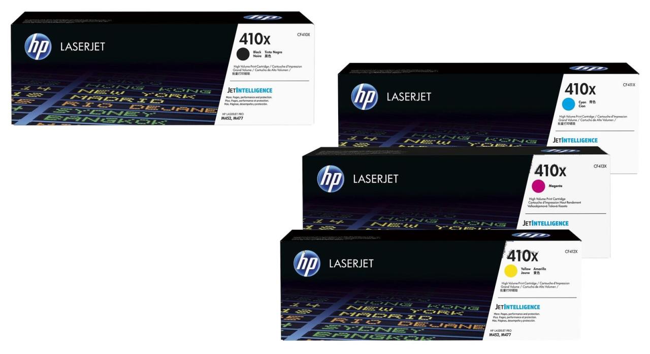 4260413987213 - HP Original 410X Toner 4er Set schwarz cyan magenta gelb hohe Kapazität