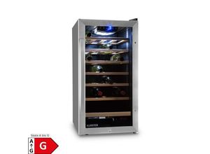 4260414893001 - Vinamour 26 Uno Weinkühlschrank 26 Flaschen 88 Liter Edelstahl LED - Silber - Klarstein