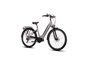 4260416585065 - SAXONETTE Premium Sport E-Bike Wave Federgabel Mittelmotor Scheibenbremsen 10 Gang Kettenschaltung silber matt