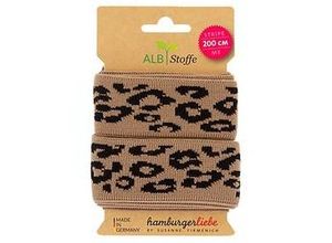 4260422636058 - Albstoffe Bio-Band Leopard braun schwarz 2 m