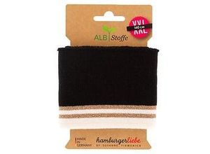 4260422639790 - Albstoffe Bio-Strickbündchen Cuff Me Glam mit Glitzer schwarz-color 14 m