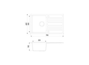 4260423420878 - Granit Verbundspüle Küchen Einbau Auflage Spüle+Drehexcenter+Siphon Spülbecken Schwarz 4260423420878 - Granit Verbundspüle Küchen Einbau Auflage Spüle+Drehexcenter+Siphon Spülbecken Schwarz