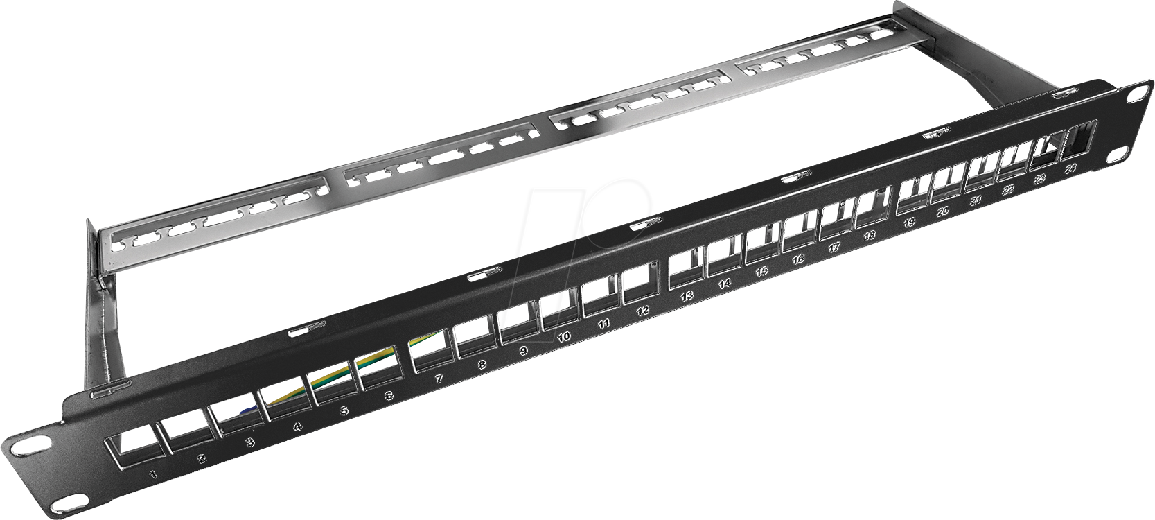 4260424515559 - TTL 1800-24B - 19 Patchpanel für 24x Keystonemodule 1HE schwarz