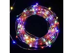 4260424898577 - - 10m led Lichterkette Outdoor Indoor usb Kupferdraht Weihnachtsdeko bunt