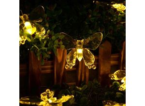 4260424898683 - 5m Schmetterlinge Solarleuchten Garten Hängend led Solarleuchten Balkon Lichterkette Outdoor Solar Außen Innen mit 20 Pendants Wasserdicht IP44 2