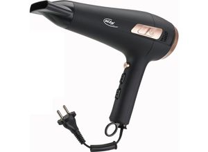 4260427672501 - Elta Power Haartrockner mit Kabeleinzug 2000W schwarz gold Haare Styling 4260427672501 - Elta Power Haartrockner mit Kabeleinzug 2000W schwarz gold Haare Styling