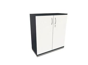 4260429764570 - fm Aktenschrank Sidney 4260429764570 lavagrau weiß 2 Fachböden 1000 x 442 x 1133 cm