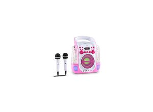 4260435915034 - Kara Liquida Karaokeanlage CD USB MP3 Wasserstrahl LED 2x Mikro mobil Pink