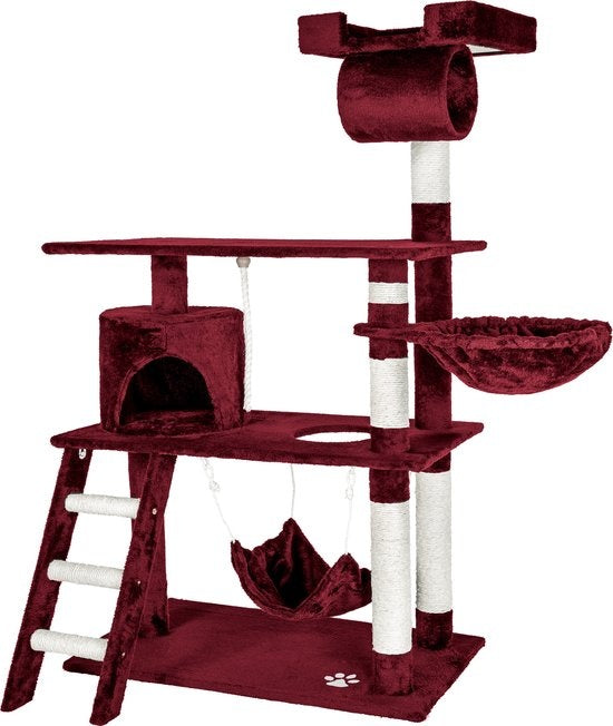 4260435995180 - tectakeÂ® - Katzenpfahl Katzenkratzbaum Katzenkratzbaum Marcel weinrot - 401856 - Katzenkratzbaum - Katzenpfahl