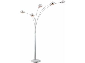 4260436773879 - Design Steh Leuchte LED 15 Watt Lobby Chrom Lampe Marmor Fußschalter Beleuchtung