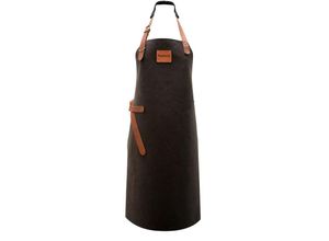 4260444583200 - Leder Grillschürze Gr xl aus echtem Büffelleder handgemacht und hitzebeständig A-001-XL - Monolith