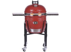 4260444583347 - Keramikgrill Classic PRO-Serie 20 Rot ø 44 cm Grillrost mit Gestell und Seitentische - Monolith