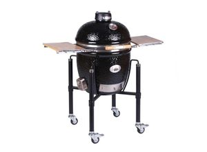 4260444583415 - Keramikgrill Classic bbq Guru Edition PRO-Serie 20 Black ø 44 cm mit Gestell Seitentische - Monolith