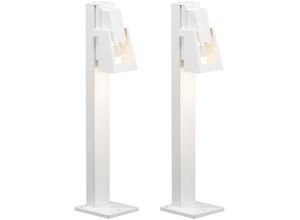 4260449582192 - - 2er-Set Wegeleuchten potenza Aluminium weiß GU10-Sockel Höhe 100 cm IP54 4260449582192 - - 2er-Set Wegeleuchten potenza Aluminium weiß GU10-Sockel Höhe 100 cm IP54