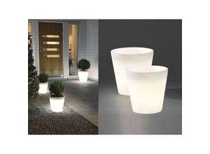 4260449582253 - - Beleuchteter Pflanzkübel Outdoor 2er Set led Blumentopf ø 28cm Terrassenleuchten