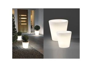 4260449582277 - - Beleuchteter Pflanzkübel Set Outdoor led Blumentopf ø 28cm & 37cm Terrassenlampe