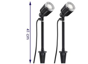 4260449582314 - - 2er-Set LED-Stableuchten Wandleuchten amalfi schwarz 41cm IP44 4260449582314 - - 2er-Set LED-Stableuchten Wandleuchten amalfi schwarz 41cm IP44