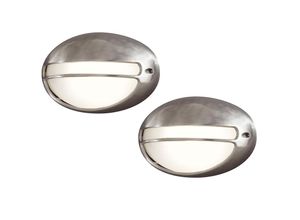 4260449586374 - - 2er Set dimmbare Außenwandleuchte torino oval Aluminium Acrylglas opal 4260449586374 - - 2er Set dimmbare Außenwandleuchte torino oval Aluminium Acrylglas opal