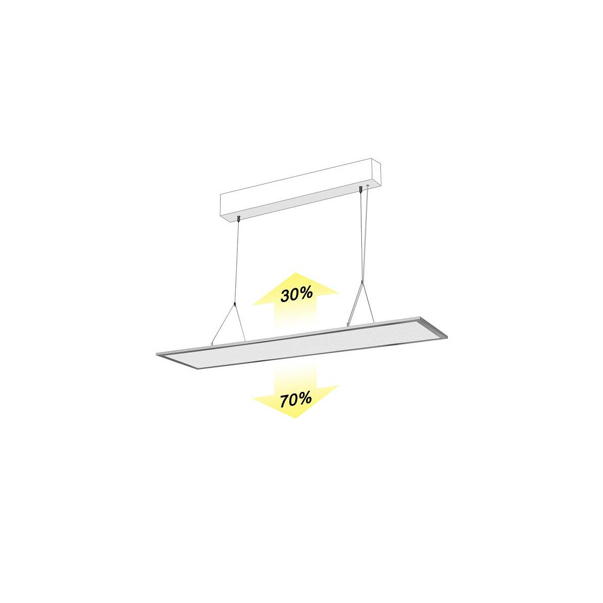 4260453310729 - LED Panel mit Balderin inkl Farbwechel warmweiss - kaltweiss 1200 x 20 cm 4000K inkl Fernbedienung