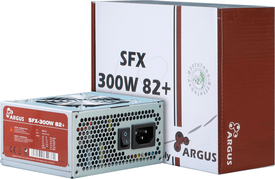 4260455640381 - Argus SFX-300W 82+ Netzteile - 300 Watt - 80 mm - ATX - 80 Plus White (bis zu 80% effektiv)