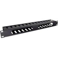 4260455644433 - 19 1U cable guide channel with 15 inlets for the clean horizontal laying of cables in the color RAL 9005