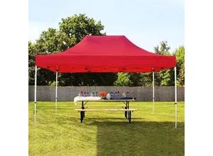 4260456190441 - 3x45m Aluminium Faltpavillon ohne Seitenteile rot - (600194)