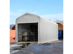 4260456196467 - Wikinger 5x10m Zelthalle PRIMEtex-Plane grau mit Statik (Betonuntergrund) - (49408)