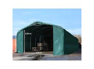 4260456196597 - Wikinger 6x12m Zelthalle PRIMEtex-Plane dunkelgrün mit Statik (Betonuntergrund) - (49421)