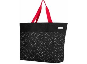 4260457088006 - Anndora - Schwarz xxl Shopper schwarz weiß - Strandtasche 40 Liter Schultertasche Einkaufstasche - Schwarz