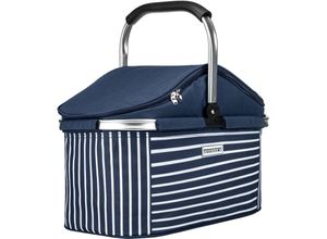 4260457088068 - Anndora - Navy - Kühlkorb 25 Liter Blau Weiß - Navy