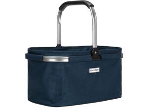 4260457089072 - Anndora - Hahnentritt Einkaufskorb - hahnentritt blau (22 Liter) - Hahnentritt