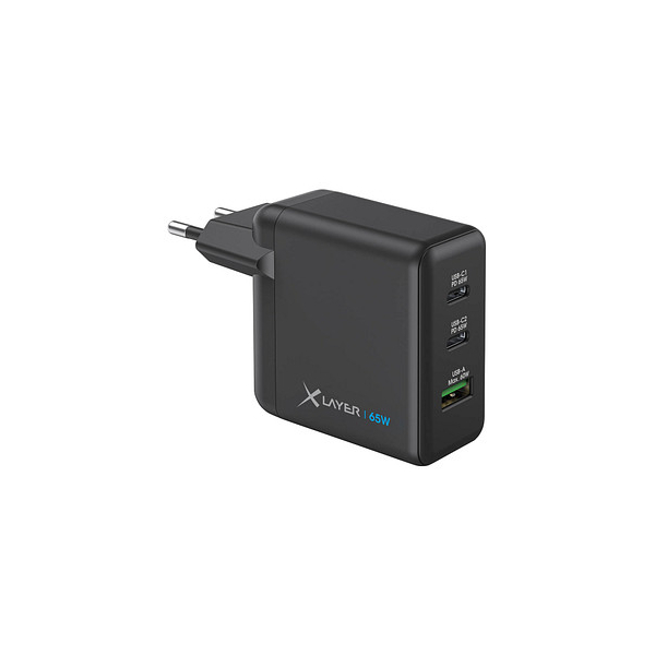 4260458923979 - Xlayer CHARGER Powercharger USB-C Schnellladegerät I 65W PD I GaN Charger I 3-Port