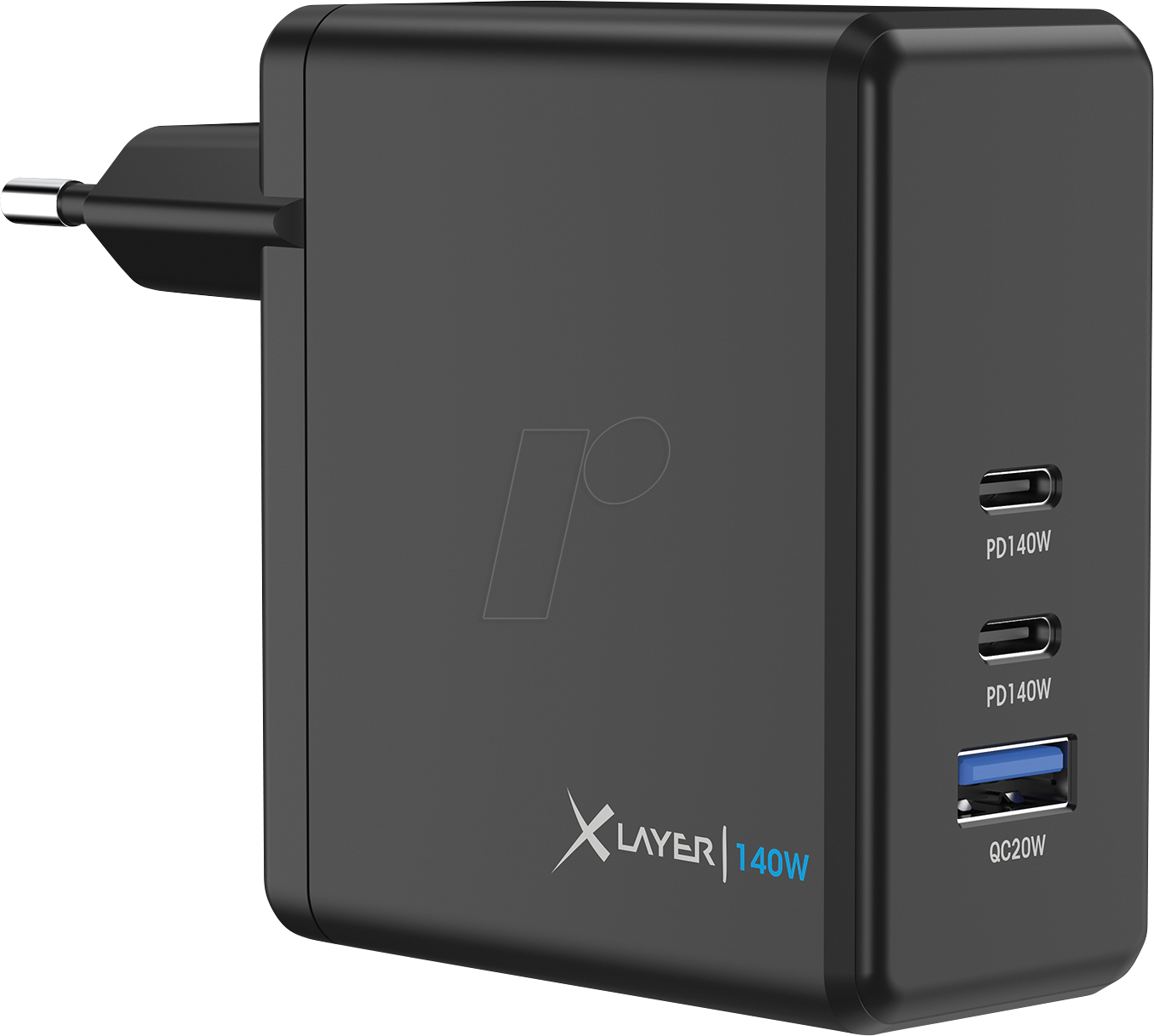 4260458924686 - 220355 - USB-Ladegerät 140 W 1x USB-A 2x USB-C GaN schwarz